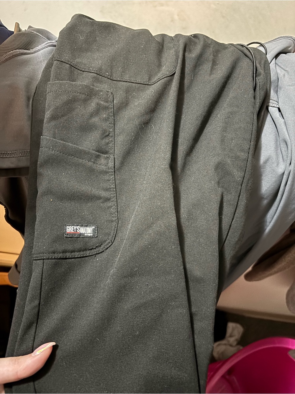 Grey's Anatomy  Black Cargo Scrub Pants